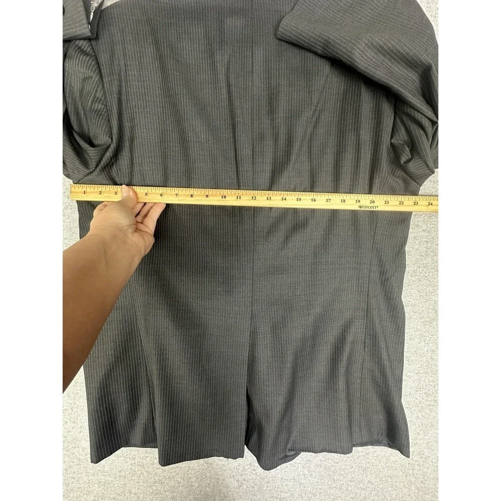 Ralph Ralph‎ Lauren Suit Jacket Mens 46R Gray Pinstripe 100% Wool Dillards 2B